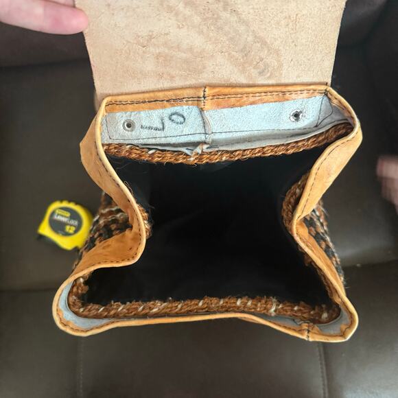 80’s weave basket bag farmers market bag medium sisal bag pack backpack artisan - Picture 9 of 11